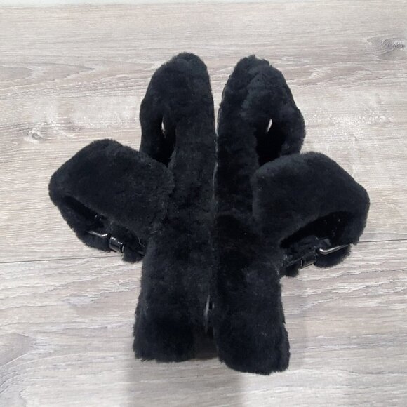 UGG Australia Fuzzy Yeah Slide Slippers Soft Sheepskin Shearling Slip Ons Size 8 - Picture 5 of 13